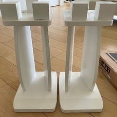 HAMILEX ハヤミ工産　NS-431 スピーカースタンド　ホワイト　2本の画像