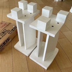 HAMILEX ハヤミ工産　NS-431 スピーカースタンド　ホワイト　2本の画像