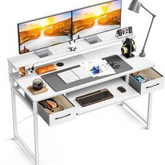 【訳あり大目玉！】【新品未組立品】パソコンデスク キーボードスラ...