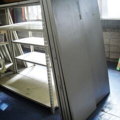 【SZ6062】小樽市引き渡し限定 格安 什器 収納棚 幅1800mm高2100mm奥行600mm 5段 ×10台セット 汚れ錆びキズありの画像