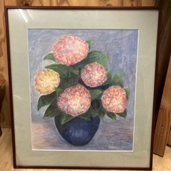 絵☆花の絵☆70×62㎝☆インテリア☆DIY☆大きな絵☆絵画