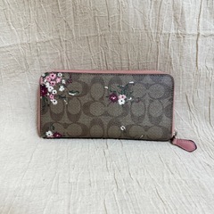 COACH コーチ ラウンドファスナー フラワー花柄 長財布 F29931の画像