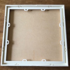 額縁10個セット　正方形PCフレーム白の画像