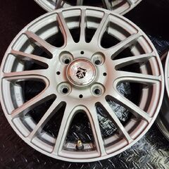 Weds G-Mach ウェッズ 社外ホイール 13インチ 4本 4J4HPCD100+42 エブリィ ライフ等　(VHC479)の画像