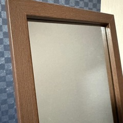 美品イオン製スタンドミラー　ダークブラウンの画像