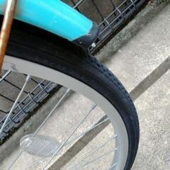 自転車　水色　大人用　ママチャリの画像