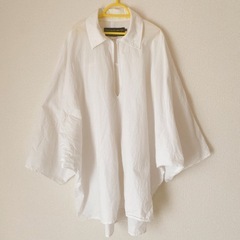 opening ceremonyホワイトオープンカラーシャツ 7分丈