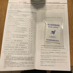 名古屋鉄道　株主優待券　1冊（一部使用済）の画像