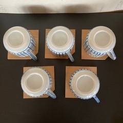 ✨ほぼ未使用品✨ 【磁器製】 🦐茶碗蒸し器 スプーン🥄&台座付き 5個セットの画像