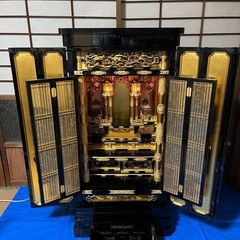 お仏壇(18号都　箔　内丸障子) 経机　仏具　京灯籠もお付けしますの画像