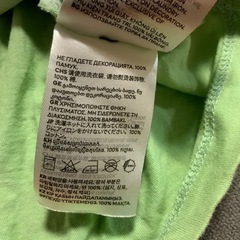 H&M T-Rex スパンコール Tシャツ (122/128)  T-Rexのスパンコールデザインが特徴のライトグリーンTシャツ。  - ブランド: H&M - サイズ: EUR 122/128 の画像