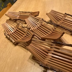 竹製　　おしぼり置き　　5個の画像