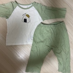 【90cm】西松屋　ベビーパジャマ　薄手　長袖　おにぎり　保育園　洗い替えの画像