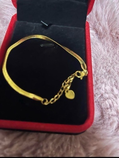 18Kゴールド スネークチェーンブレスレット❣️