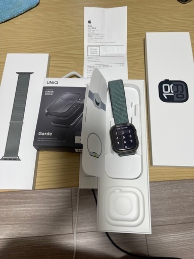 最終値下げ★試着のみ★ アップルウォッチ Series10 (GPSモデル) 42mm ジェットブラック+純正バンド2本+ケース