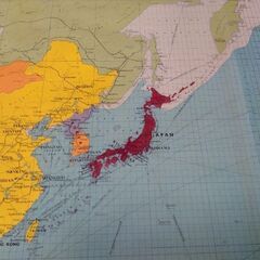 吊り下げ式 装飾世界地図★191cm×135cmの画像