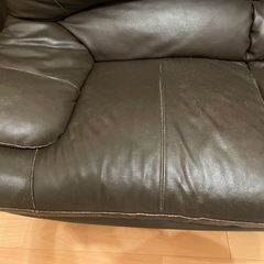 ソファ　ブラウン　レザー　合皮　組み合わせ
の画像