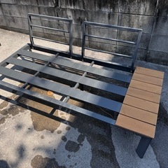 アルミ　ガーデンベンチセットの画像