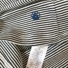 新品未使用 プチバトー ストライプ 半袖Tシャツ ネイビー/ホワイトの画像