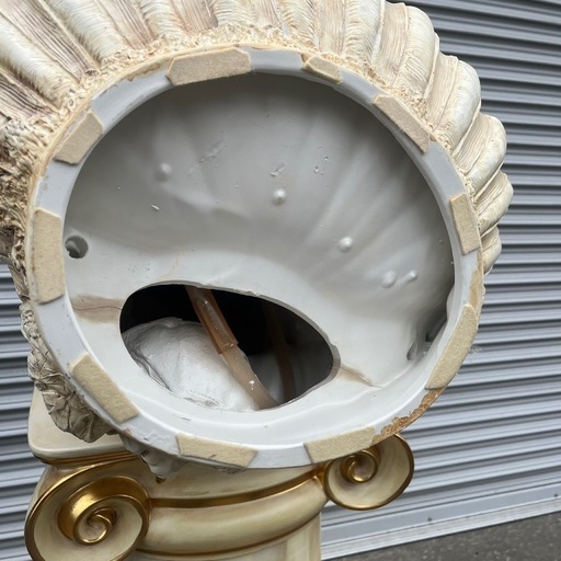エンジェル　陶器　オブジェ　美術品　ロコロ調　アンティーク　ヴィンテージ　高さ約160cm