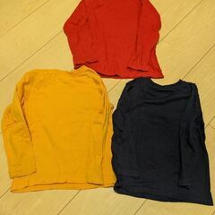 110cm長袖カットソー3点セットの画像