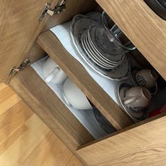 ロウヤ　食器棚 電子レンジ台 キッチンボードボード の画像