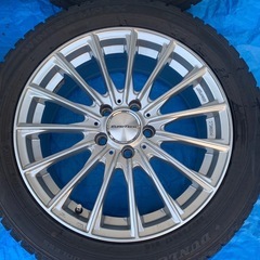 美品　EUROTECH ユーロテック　ホイール ダンロップ　ウィンターマックス　スタッドレスタイヤ　4本　
セット　225/50R17 7J PCD112 の画像