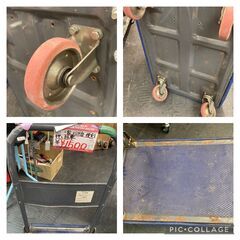 ☆中古￥1,000！台車　運搬　オフィス家具　幅48㎝ｘ奥行75㎝ｘ高さ85㎝　【BF131】の画像
