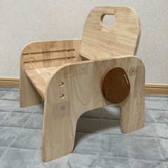 子どもイス　木製　ゾウさんの画像