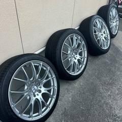 レイズ　ホムラ　４本19インチタイヤホイール　5H114.3の画像