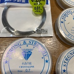 ステンレス針金 0.28mm、水晶の線 ポリウレタン製 0.4～1.2の画像