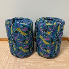 SOUTH FIELD 封筒型シュラフ　寝袋二組と銀マットとランタンセットの画像