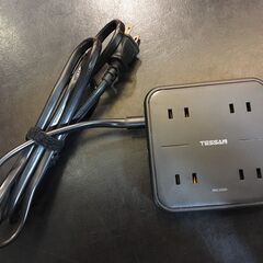 tessan ts-102 延長コード  usb コンセント4個AC口 3USBポート TESSAN 電源タップ 過負荷保護スイッチ付き マルチタップ 1.5mの画像