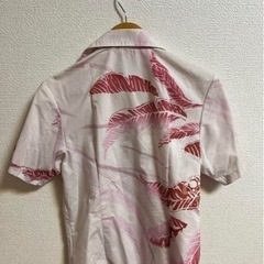 MAJUN 花柄 半袖シャツ Sサイズ　かりゆしウエア　沖縄の画像