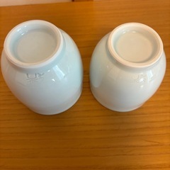 砥部焼　湯呑みセット　コップセット　白い花模様の湯飲み 2個セットの画像