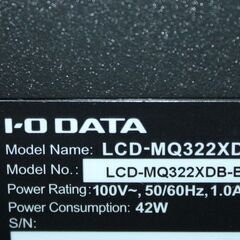 71282★I-O DATA 31.5型WQHD液晶モニター LCD-MQ322XDB-B (4) 【アイ・オー・データ/ADSパネル搭載/スタンド付属無し】の画像