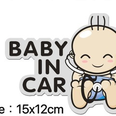 🚗【BABY IN CAR マグネットステッカー（聴診器を持った...