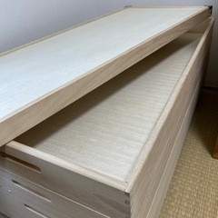 桐箪笥 桐 衣装ダンス タンス  着物ケース キャスター付きの画像