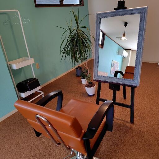 美品　ミラー　カットイス　セット椅子　三点セット