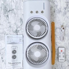 【最終価格】冷風機 首振り 卓上クーラー 小型 氷入れ可 扇風機 ミニクーラーの画像
