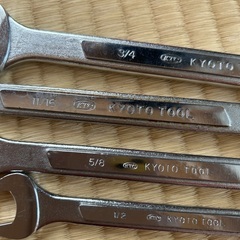 KYOTO TOOL スパナセット　4つ　コンビネーションレンチの画像