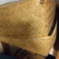 昭和家具　柳行李の画像