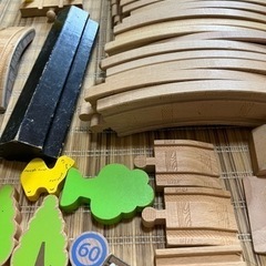木製　レールの画像