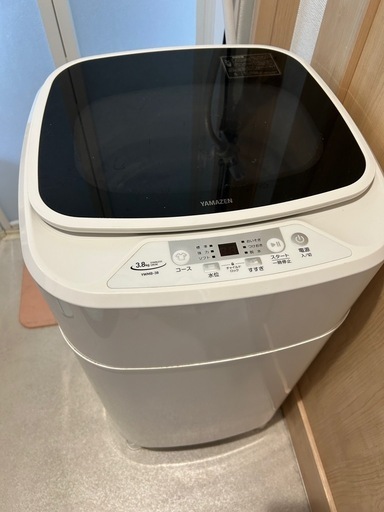 【美品】小型全自動洗濯機 3.8kg YWMB-38(W) 山善 YAMAZEN