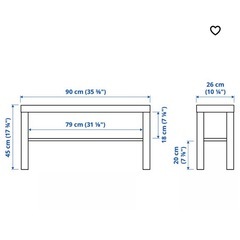 IKEA　LACK ラック テレビ台 ホワイト 90x26x45 cmの画像