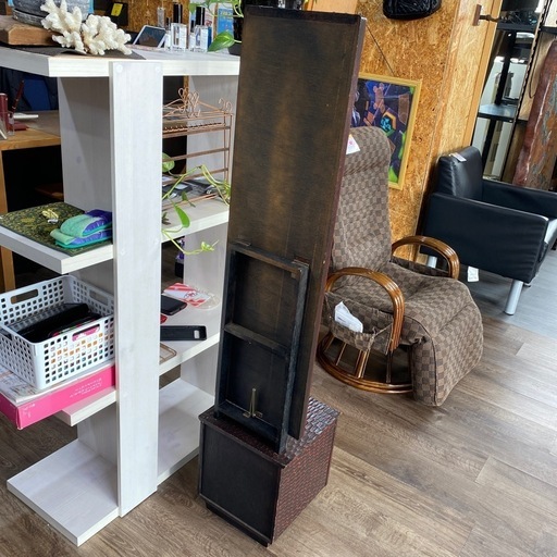 昭和レトロ鎌倉彫姿見 (買取コンシェルジュ) 甘木のミラー/鏡の中古