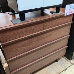 リユースマン倉敷ローチェスト4段ブラウン タンス収納 棚