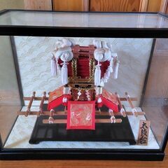 太鼓台 布団太鼓 ガラスケース付き 置物 オブジェ の画像