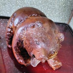 木彫り熊 置物 オブジェの画像