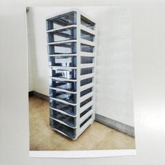 0701　キャスター付　プラスチック棚10段　中央区不用品交換事業の画像